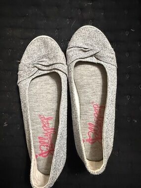 Jellypop Gray Knit Ballet Flats with Twist Toe